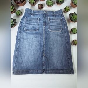 NWOT LOFT Blue Denim Pencil Skirt, 27/4